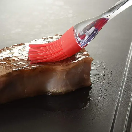 Norpro Flat Silicone Bristle Head Sauce Basting Brush - Red (2 Pack) {5}