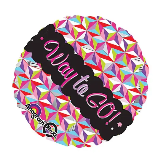 Anagram&reg; 18 Inch Way To Go Geo Balloon {2}