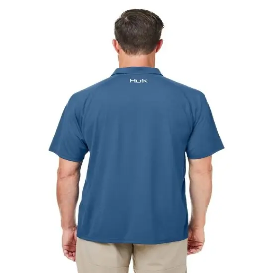 HUK&reg; Men's Lopro Solid Performance Polo Black {7}