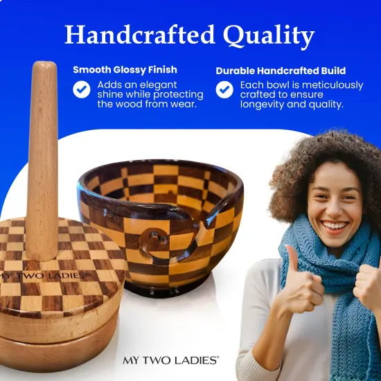 My Two Ladies | Artisan Yarn Caddy & Round Bowl Set {3}