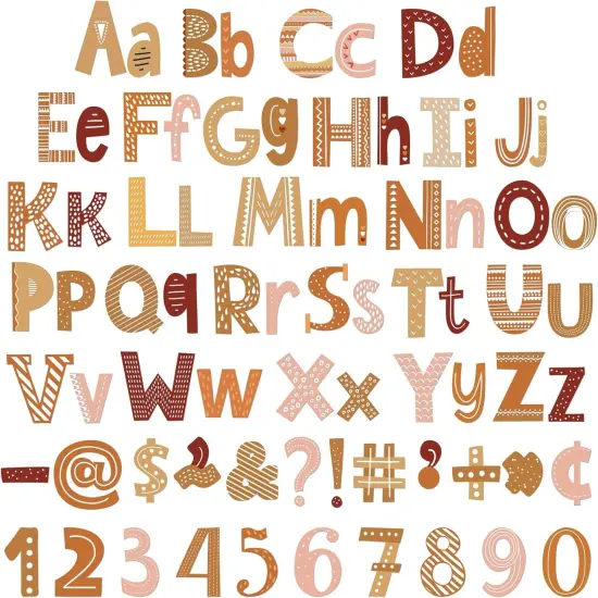 76 Pcs Letters Combo Pack Boho {1}