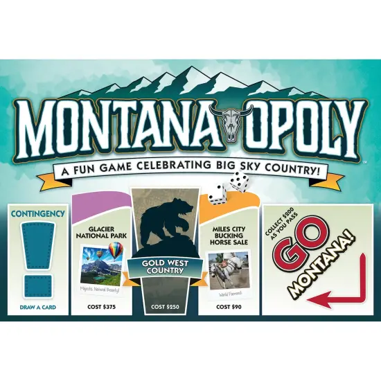 Late For The Sky: Montana-Opoly Monopoly Board Game {1}