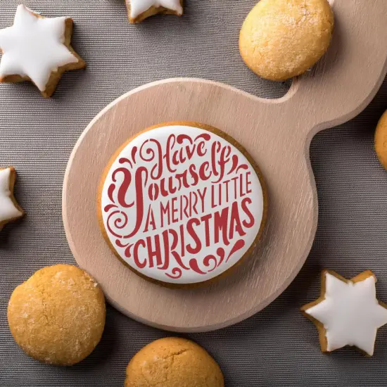 Merry Little Christams Cookie & Craft Stencil | CM075 by Designer Stencils | {4}