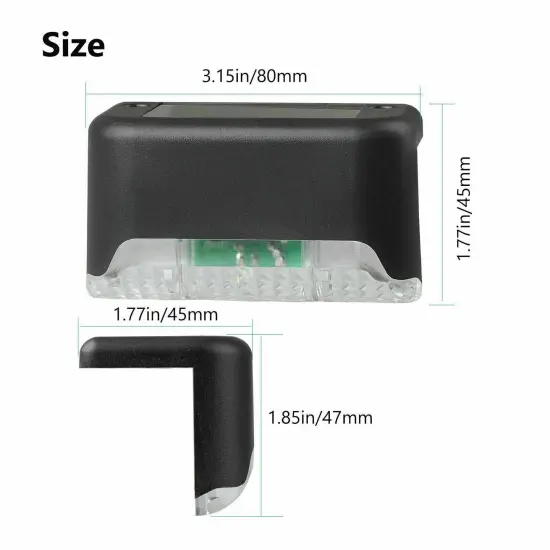 4pcs LED Solar Step Light Landscape Lamp Deck Lights for Outdoor Garden Pathway {2}