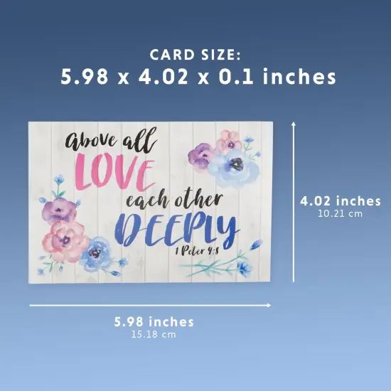 60 Pack Christian Inspirational Cards with Envelopes, Religious Encouragement Scripture, Bible Verses (6 Floral Designs, 5.98 x 4.02 x 0.1 inches) Multicolor {5}