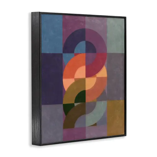 Stupell Industries Modern Interlocking Circles Framed Giclee Wall Art Design by Victoria Barnes  {6}