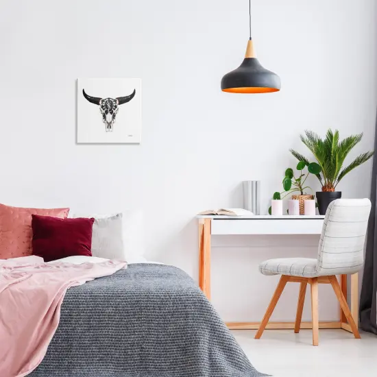 Stupell Industries Chic Brand Cattle Skull Canvas Wall Art Design by Amanda Greenwood {2}