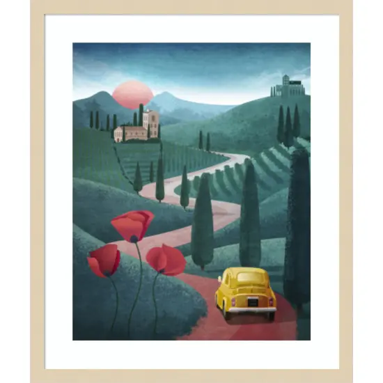 Tuscany by Emel Tunaboylu Wood Framed Wall Art Print {1}