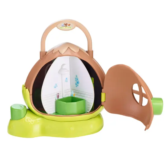 Timber Tots: The Hazelnut House - Portal Mini Home w/ Raccoon Animal Figurine, Interactive Spinning Rooms, Nature Toy Playset, Kids & Toddlers 18Mo+ {7}