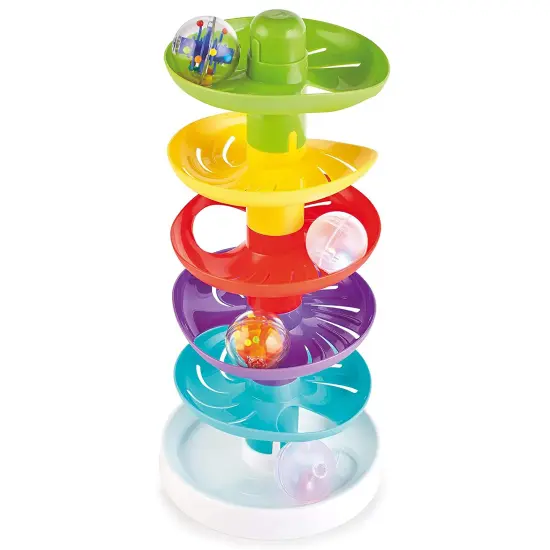 Nothing But Fun Toys: Twinkle N' Roll Ball Tower - 4 LED Light-Up Rattle Balls, Stack & Build 17" Tall Ramp, Light & Sounds, Baby & Toddlers 9 Mo+ {5}
