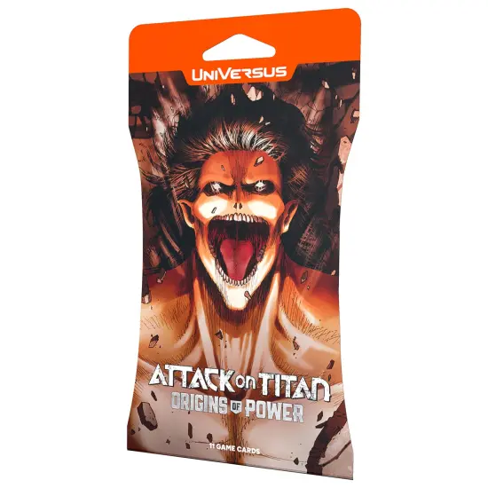 UniVersus: Attack on Titan: Origins of Power - Booster Pack - 11 Card Hanging Pack, Randomly Assorted, Deck-Building Collectible Card Game {4}