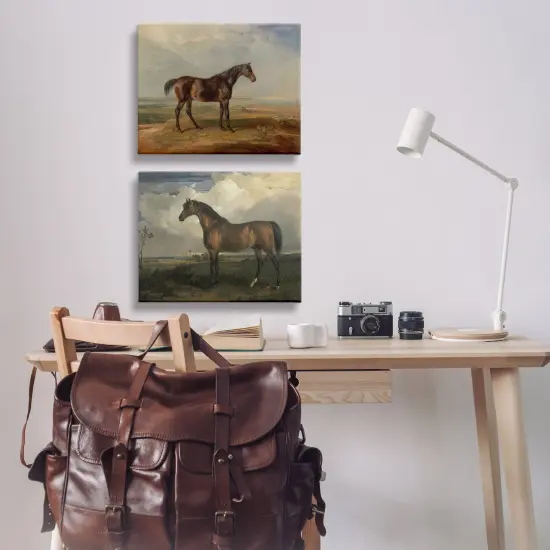 Stupell Industries Horses in Desolate Terrain 2pc Canvas Wall Art Set Design by James Ward {8}