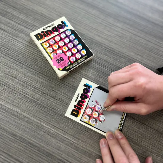 Grand Prix International: Bingo Scratch Card Game: Birthday - Entertaining Party Activity, Reveal 5 Pizza Slices In A Row To Win, 26 Themed Cards {6}