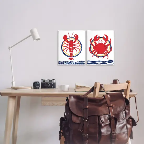 Stupell Industries Coastal Lobster & Crab 2pc Wall Plaque Art Set Design by Yvette St. Amant {2}