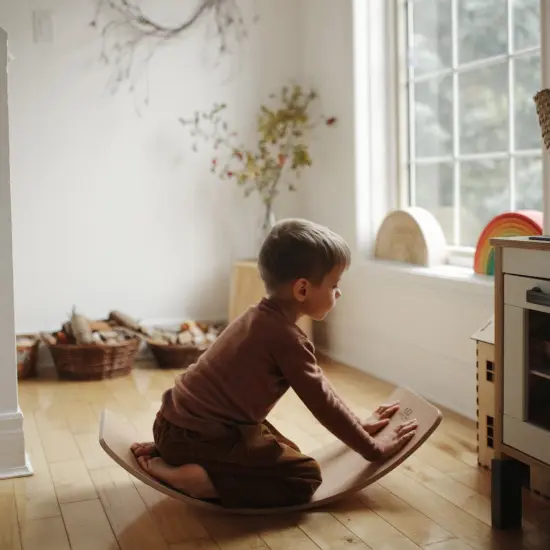 Kinderfeets: Kinderboard - LITE - All Ages Wooden Balance Board, Multifunctional Use, Handcrafted, 300 Lbs Max,Toddler-Kid-Teen-Adult Ages 18mo+ {5}