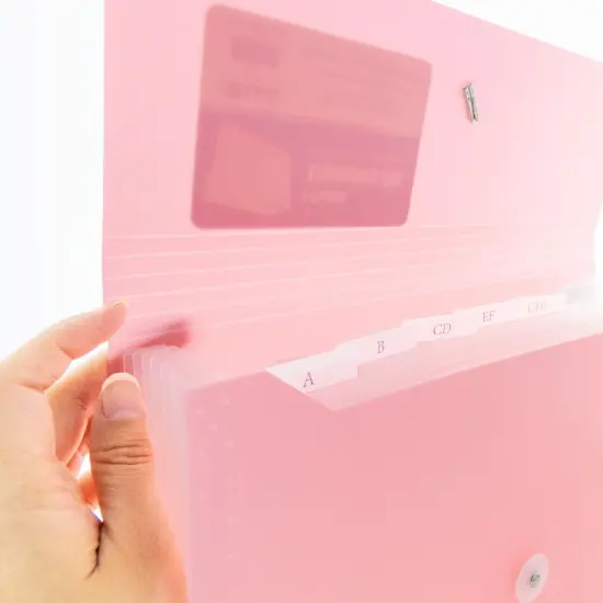 BAZIC Expanding File A4/Letter Size Poly 7-Pocket Pastel Edition {5}