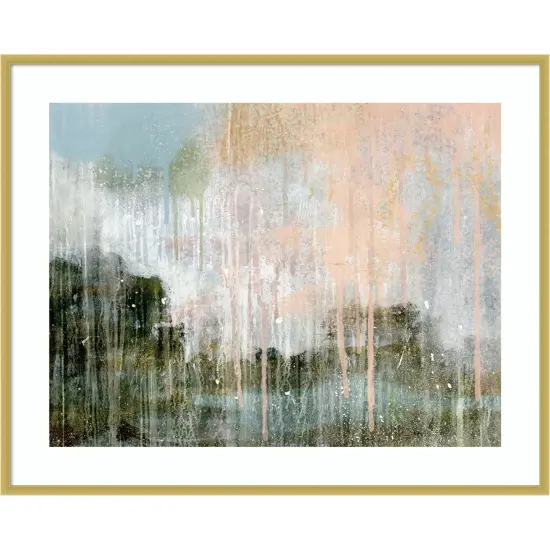 Paint Splattered Landscape II by Victoria Barnes Wood Framed Wall Art Print {1}