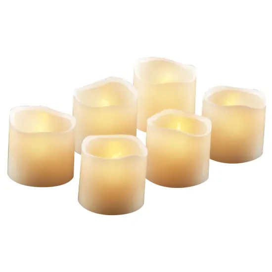 Collections Etc Flameless LED Votive Candles - Set of 6 {2}
