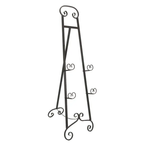 Large 50 Inch Tall Wrought Iron Display Easel Metal Art Stand {1}