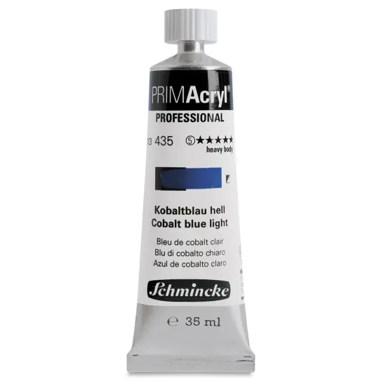 Schmincke Primacryl Professional Acrylic Paint - Cobalt Blue Light, 35 ml Tube {1}