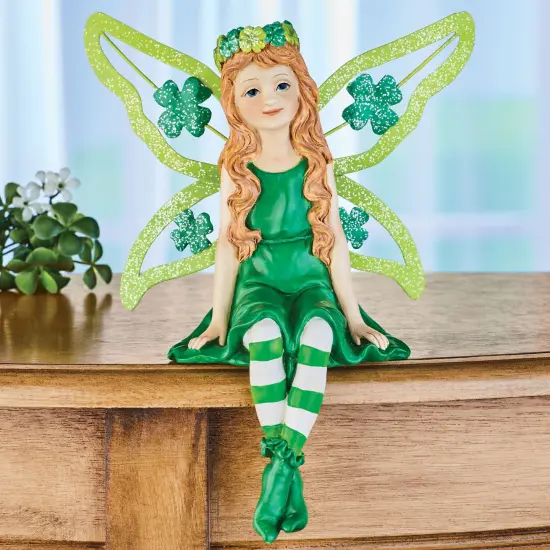 Collections Etc St. Patrick's Day Celtic Fairy Sitter Figurine {1}