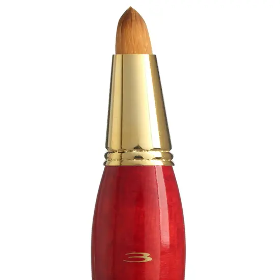 Princeton Series 4050 Heritage Synthetic Sable Brush-Short Handle Round Size 3 {3}