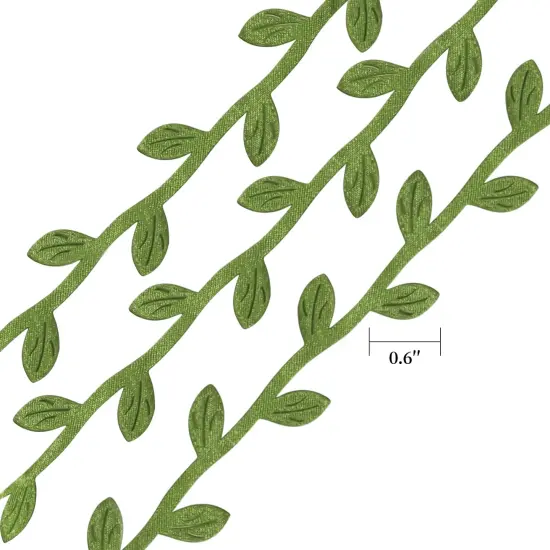 Hecaty 264ft Leaf Ribbon, Artificial Eucalyptus Garland Rattan Leaf String, Decorative Jungle Plant Green, Suitable for Baby Shower Home Wedding Party Balloon Garland DIY Craft {6}
