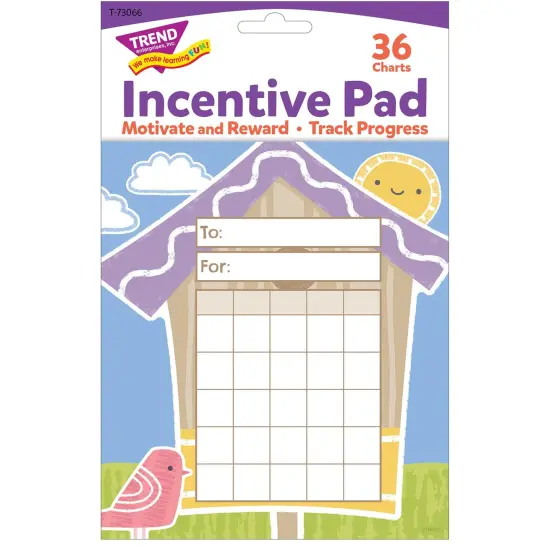 Garden Birdhouse Incentive Pad, 36 Sheets, Pack of 3 {3}
