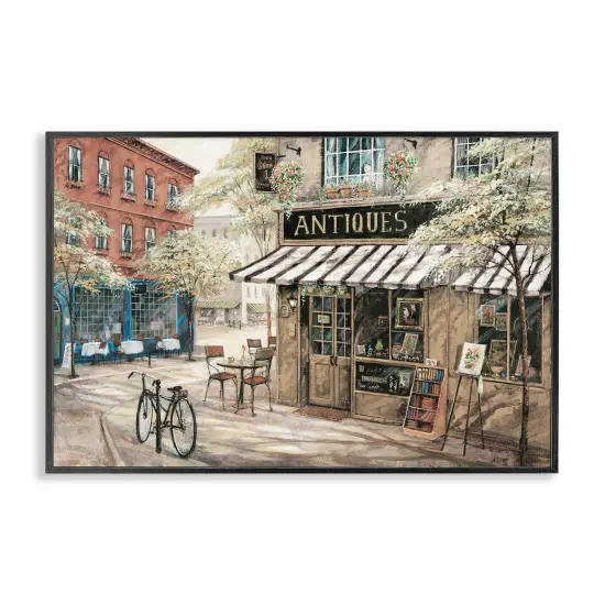 Stupell Industries Cozy Town Antiques Shop Framed Giclee Wall Art Design by Ruane Manning {1}
