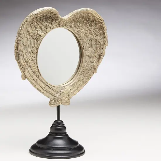 AA Importing Wings Design Mirror, Gold Finish {3}