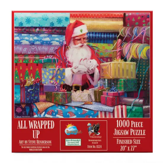 Sunsout All Wrapped Up 1000 pc Christmas Jigsaw Puzzle 11224 {4}