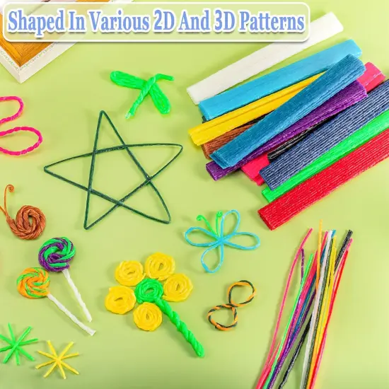 Wax Craft Sticks for Kids,640 Pcs Bendable Sticky Wax Yarn Sticks,Molding Sculpting Sticks for Kids DIY School Project,Art Supplies,with Plastic Storage Box(13 Colors) {3}