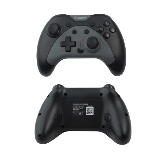 Insten Wireless Pro Controller for Nintendo Switch/ OLED/ Lite - Remote Gamepad with 6-Axis Gyro, Dual Motion, Turbo, Wake Up, Programmable Black {2}