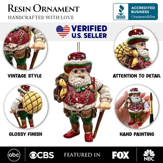 Steampunk Santa the Jolly Inventor Ornament, Victorian Christmas Decor {3}