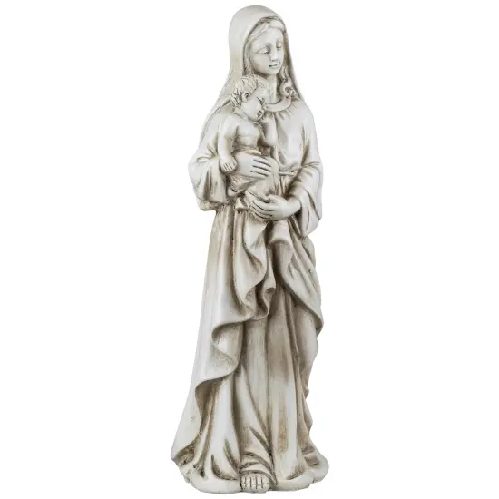 Northlight Standing Mary with Baby Jesus Statue- 14.5" - Beige {6}