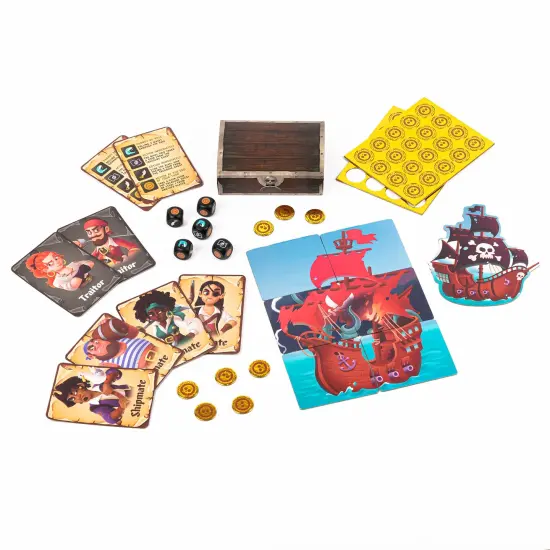 Professor Puzzle: Traitor's Tide - A Dice Game of Treasure & Treachery, Play As Loyal Shipmates Or Mutineers, High-Seas Theme, Kids 10+, 3-6 Players {4}