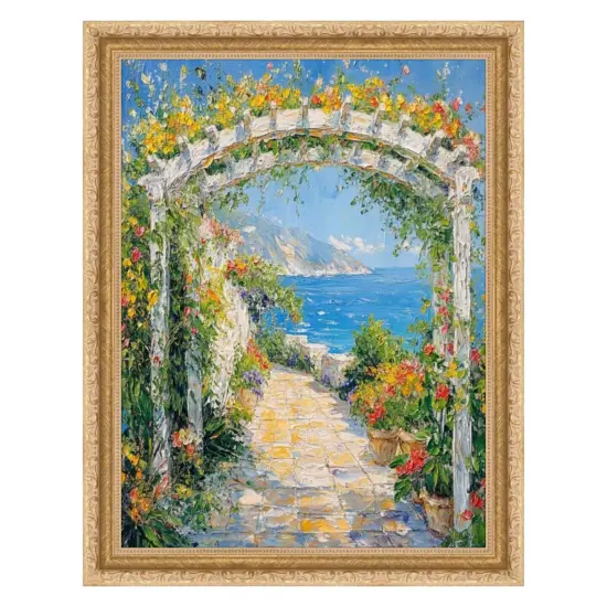 Italian Bright Gold Beaded Picture Frame 12x12 frame {1}