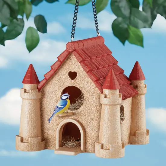 Collections Etc Hand-Painted Sand Castle Hanging Birdhouse {2}