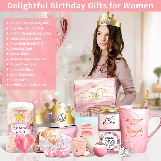 Jumway Not A Day Over Fabulous Mug Gifts Set- Birthday Gifts for Women - Funny Birthday Gift Ideas for Her,Friends, Coworkers, Her, Wife, Mom, Daughter, Sister, Aunt Ceramic Marble Mug 14 Oz {6}