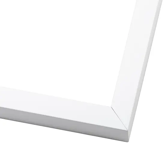 Classic White Wood Shadown Box Frame with Acrylic Front - Forest Green Suede Backing, 30 Sizes {3}