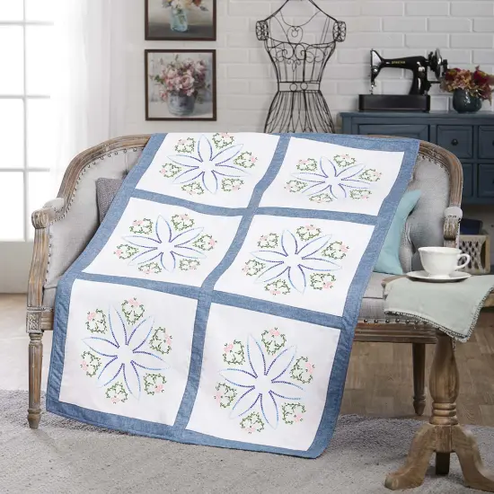 HerrschnersEvangeline Quilt Blocks Stamped Embroidery Multi {1}