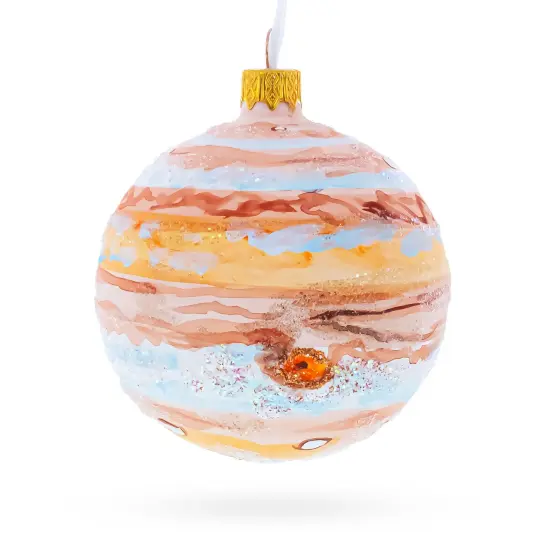 Jupiter Hand Painted Glass Ball Christmas Ornament 3.25 Inches {4}
