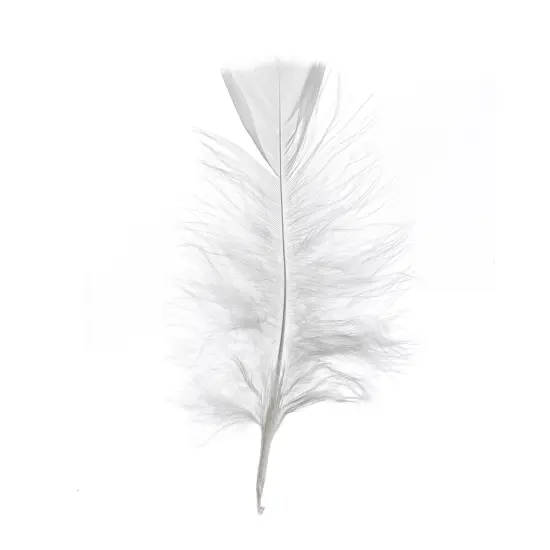 John Bead 4-6in Marabou Feathers (3 Headers, 18g) White {1}