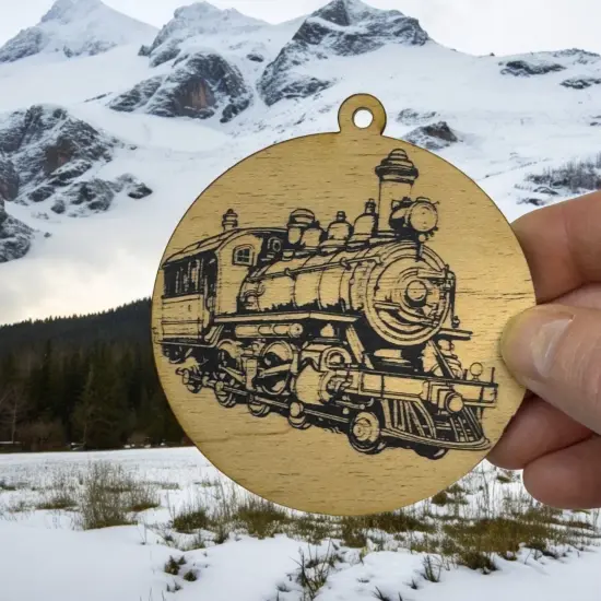 Ornament - Black - Steampunk Train {6}