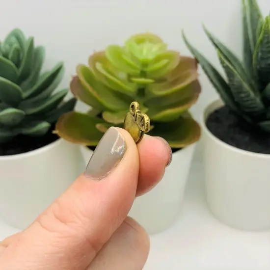 Bronze Apple Teacher Charms, 10x10mm {4}