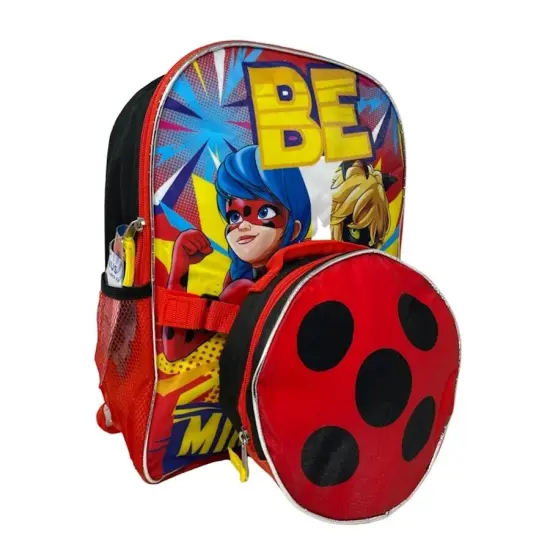 Miraculous Ladybug 16" Backpack with Round Lunch Bag {3}