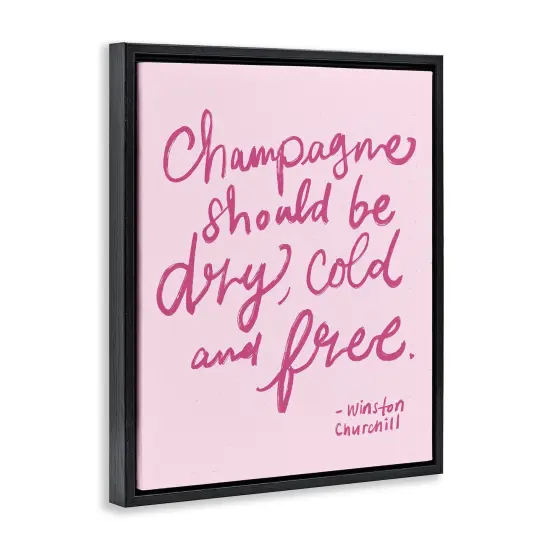 Stupell Industries Dry Cold Free Champagne Floater Framed Canvas Wall Art Design by Kristina Hultkrantz {3}