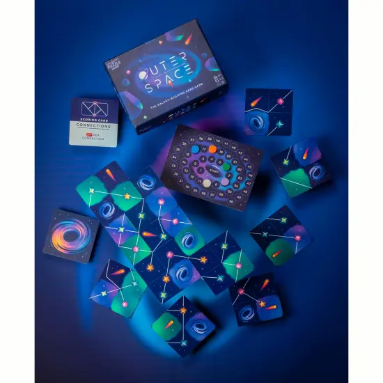 Professor Puzzle: Outer Space - The Galaxy-Building Card Game, Strategy Tile Laying, Build Connections To Score, Family Ages 12+, 2-5 Players, 30 Min {4}
