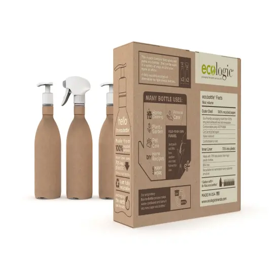 Ecologic BrandsKit of Four Refillable, Recyclable, Renewable, Containers - Two Sprayers and Two Pumps. {5}
