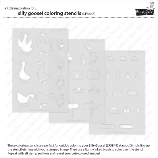 Lawn Clippings Coloring Stencil-Silly Goose! {3}